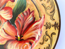 Load image into Gallery viewer, Hand Painted Tulip Plate Set | SOLD | Decorative Round Flower Plates | Bold Blossom Decor
