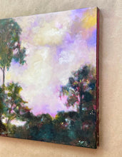 Load image into Gallery viewer, Landscape Oil Painting | Wood Painting Panel | Gallery Wall Art | Marsh Painting | Oak Tree Art | Housewarming Gift | Modern Impressionist