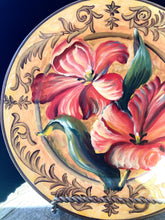 Load image into Gallery viewer, Hand Painted Tulip Plate Set | SOLD | Decorative Round Flower Plates | Bold Blossom Decor