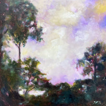 Load image into Gallery viewer, Landscape Oil Painting | Wood Painting Panel | Gallery Wall Art | Marsh Painting | Oak Tree Art | Housewarming Gift | Modern Impressionist