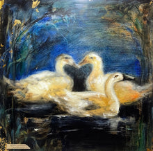 Load image into Gallery viewer, Original Duck Oil Painting | Encaustic Oil Painting | Modern Farmhouse | Gallery Wall Art | Hot Wax Painting | Nature Landscape Painting