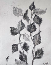 Load image into Gallery viewer, Botanical Charcoal Drawing | Japandi Home Decor | Charcoal Drawing On Paper | Gallery Wall Art | Eucalyptus Drawing | Spa Wall Decor