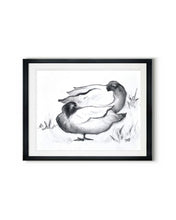 Load image into Gallery viewer, Duck Wall Art | Charcoal Drawing | Gallery Wall Art | Fanciful Art Drawing | Modern Farmhouse | Vintage Style Duck Art | Holiday Gift