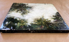 Load image into Gallery viewer, Savannah Dusk. Part of a series. 12+12 oil, wax resin, silver leaf on hardwood panel.