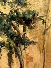 Load image into Gallery viewer, Oak Tree Painting | Marsh Oil Painting | Swarovski Crystal Embellishment | Gallery Wall Art | Gold Leaf Detail | Landscape Oil Painting