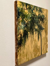 Load image into Gallery viewer, Oak Tree Painting | Marsh Oil Painting | Swarovski Crystal Embellishment | Gallery Wall Art | Gold Leaf Detail | Landscape Oil Painting