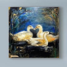 Load image into Gallery viewer, Original Duck Oil Painting | Encaustic Oil Painting | Modern Farmhouse | Gallery Wall Art | Hot Wax Painting | Nature Landscape Painting