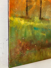 Load image into Gallery viewer, Sun Setting Landscape | Original Painting | Gallery Wall Art | Golden Sunlight Wall Art | Modern Impressionist Art | Housewarming gift