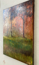 Load image into Gallery viewer, Sun Setting Landscape | Original Painting | Gallery Wall Art | Golden Sunlight Wall Art | Modern Impressionist Art | Housewarming gift