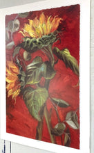 Load image into Gallery viewer, Art Print/Sunflowers/Red and Yellow/12"+18" image