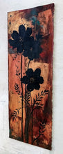 Load image into Gallery viewer, Contemporary Wildflower Painting | Original Oil Painting | Botanical Silhouette Art | Gold Leaf Painting | Spa Decor | Gallery Wall Art