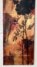 Load image into Gallery viewer, Contemporary Wildflower Painting | Original Oil Painting | Botanical Silhouette Art | Gold Leaf Painting | Spa Decor | Gallery Wall Art