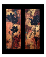 Load image into Gallery viewer, Contemporary Wildflower Painting | Original Oil Painting | Botanical Silhouette Art | Gold Leaf Painting | Spa Decor | Gallery Wall Art