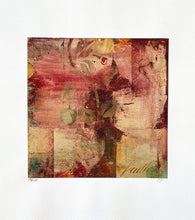 Load image into Gallery viewer, Image of Faith. Being sure of what you hope for. Wall art of spiritual Faith. Modern square abstract oil painting with gold leaf on paper. Faith.