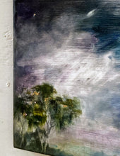 Load image into Gallery viewer, Landscape Oil Painting | Wood Painting Panel | Gallery Wall Art | Marsh Painting | Sky Painting | Housewarming Gift | Modern Impressionist