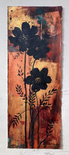 Load image into Gallery viewer, Original Rose Gold Oil  painting Botanical Wildflowers on art paper unframed..