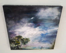 Load image into Gallery viewer, Landscape Oil Painting | Wood Painting Panel | Gallery Wall Art | Marsh Painting | Sky Painting | Housewarming Gift | Modern Impressionist
