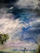 Load image into Gallery viewer, Landscape Oil Painting | Wood Painting Panel | Gallery Wall Art | Marsh Painting | Sky Painting | Housewarming Gift | Modern Impressionist