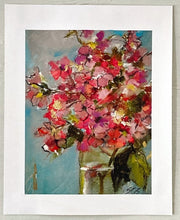 Load image into Gallery viewer, Embellished giclee fine art botanical wall art on archival fine art paper with embossed gold leaf and Swarovski crystals.