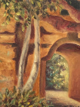 Load image into Gallery viewer, Tuscany Villa Painting | Original Painting | Gallery Wall Art | Golden Wall Art | Small Painting | Housewarming gift | Impressionist Decor