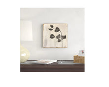 Load image into Gallery viewer, Encaustic Wax Charcoal Drawing On Wood Panel, Botanical Charcoal Drawing, Gallery Wall Art, Spa Wall Decor, Branch Drawing Wall Art