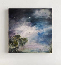 Load image into Gallery viewer, Landscape Oil Painting, Wood Painting Panel, Gallery Wall Art, Marsh Painting, Sky Painting, Housewarming Gift, Modern Impressionist