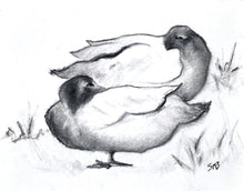 Load image into Gallery viewer, Duck Wall Art | Charcoal Drawing | Gallery Wall Art | Fanciful Art Drawing | Modern Farmhouse | Vintage Style Duck Art | Holiday Gift