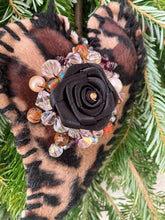 Load image into Gallery viewer, Holiday Jeweled Ornament | Hand Crafted Sachet | Vintage Jeweled Tree Ornament | Crystal Sweetheart Sachet | Holiday Collection