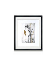 Load image into Gallery viewer, Sparkling Gold Holiday Decor | Wildflower Charcoal Drawing | Gallery Wall Art | Spa Wall Decor | Artful Gift