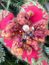 Load image into Gallery viewer, Holiday Jeweled Ornament | Hand Crafted Sachet | Vintage Jeweled Tree Ornament | Crystal Sweetheart Sachet | Holiday Collection