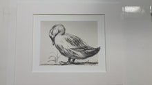 Load and play video in Gallery viewer, Duck Giclee Wall Art | Charcoal Drawing Print | Gallery Wall Art | Whimsical Art Drawing | Modern Farmhouse | Vintage Style Duck Art