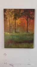 Load and play video in Gallery viewer, Sun Setting Landscape | Original Painting | Gallery Wall Art | Golden Sunlight Wall Art | Modern Impressionist Art | Housewarming gift