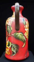 Load image into Gallery viewer, Cherry Red Sunflower Pitcher | Home Decor Accent | Hand Painted | Bold Blossom Decor