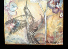 Load image into Gallery viewer, Original Hummingbird Oil Painting | Butterflies and Orchid Wall Art | Gallery Wall Art | Nature Landscape Painting | Wedding Gift