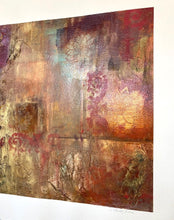 Load image into Gallery viewer, Holiday Hue Collage Painting | Abstract Oil Painting | Gallery Wall Art | Gold Leaf Detail | Modern Oil Painting | Textured Fine Art
