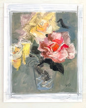 Load image into Gallery viewer, Roses In Bloom Original Oil Painting | Soft Spring Floral Art | Matted to 11x14 | One of a Kind Gift for Mom | Free Gift Wrap
