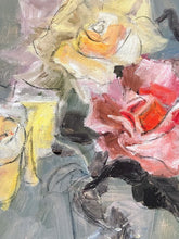 Load image into Gallery viewer, Roses In Bloom Original Oil Painting | Soft Spring Floral Art | Matted to 11x14 | One of a Kind Gift for Mom | Free Gift Wrap
