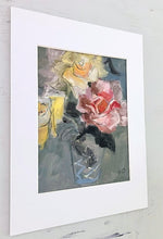 Load image into Gallery viewer, Roses In Bloom Original Oil Painting | Soft Spring Floral Art | Matted to 11x14 | One of a Kind Gift for Mom | Free Gift Wrap

