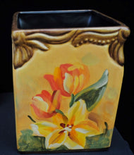 Load image into Gallery viewer, Ceramic Tulip Box With Lid | Painted Flower Box| Decorative Flower Container | Wedding Gift | House Warming Gift | Hand Painted Ceramic
