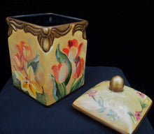 Load image into Gallery viewer, Ceramic Tulip Box With Lid | Painted Flower Box| Decorative Flower Container | Wedding Gift | House Warming Gift | Hand Painted Ceramic
