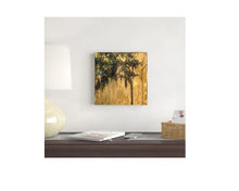 Load image into Gallery viewer, Oak Tree Painting | Marsh Oil Painting | Swarovski Crystal Embellishment | Gallery Wall Art | Gold Leaf Detail | Landscape Oil Painting
