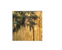 Load image into Gallery viewer, Oak Tree Painting | Marsh Oil Painting | Swarovski Crystal Embellishment | Gallery Wall Art | Gold Leaf Detail | Landscape Oil Painting
