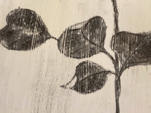 Load image into Gallery viewer, Encaustic Wax Charcoal Drawing On Wood Panel | Botanical Charcoal Drawing | Gallery Wall Art | Spa Wall Decor | Branch Drawing Wall Art
