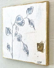 Load image into Gallery viewer, Botanical Charcoal Drawing | Japandi Home Decor | Charcoal Drawing on Wood | Gallery Wall Art | Eucalyptus Drawing | Spa Wall Decor
