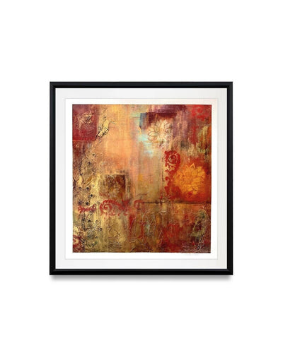 Holiday Hue Collage Painting, Abstract Oil Painting, Gallery Wall Art, Gold Leaf Detail, Modern Oil Painting, Textured Fine Art