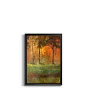 Load image into Gallery viewer, Sun Setting Landscape | Original Painting | Gallery Wall Art | Golden Sunlight Wall Art | Modern Impressionist Art | Housewarming gift
