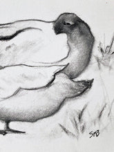 Load image into Gallery viewer, Duck Wall Art | Charcoal Drawing | Gallery Wall Art | Fanciful Art Drawing | Modern Farmhouse | Vintage Style Duck Art | Holiday Gift
