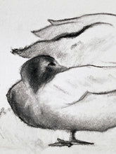 Load image into Gallery viewer, Duck Wall Art | Charcoal Drawing | Gallery Wall Art | Fanciful Art Drawing | Modern Farmhouse | Vintage Style Duck Art | Holiday Gift
