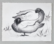 Load image into Gallery viewer, Duck Wall Art | Charcoal Drawing | Gallery Wall Art | Fanciful Art Drawing | Modern Farmhouse | Vintage Style Duck Art | Holiday Gift
