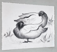 Load image into Gallery viewer, Duck Wall Art | Charcoal Drawing | Gallery Wall Art | Fanciful Art Drawing | Modern Farmhouse | Vintage Style Duck Art | Holiday Gift
